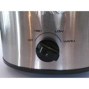 Tru Crockpot Silver with black Crock Mini .65 quart